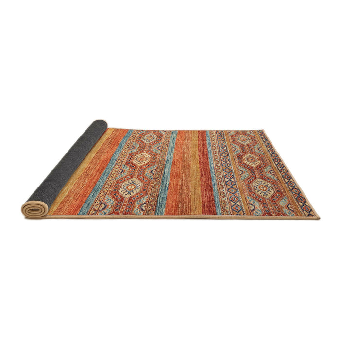 Sideview of Abstract Red Modern Rug, abs2503