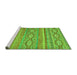 Sideview of Machine Washable Abstract Green Modern Area Rugs, wshabs2503grn