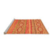 Sideview of Machine Washable Abstract Orange Modern Area Rugs, wshabs2503org