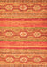 Machine Washable Abstract Orange Modern Area Rugs, wshabs2503org