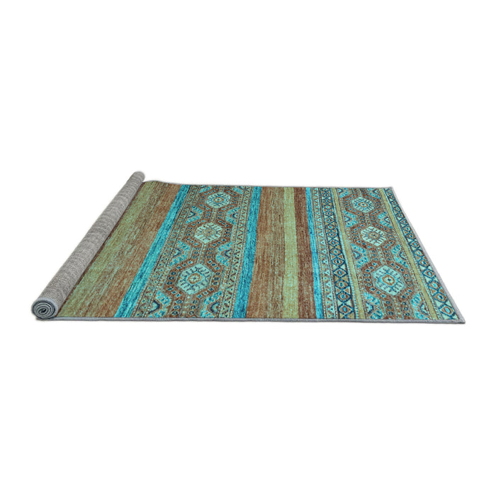 Sideview of Machine Washable Abstract Light Blue Modern Rug, wshabs2503lblu