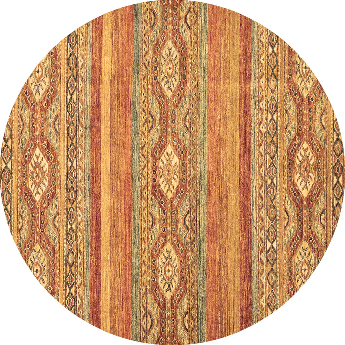 Round Machine Washable Abstract Brown Modern Rug, wshabs2503brn