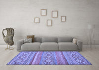 Machine Washable Abstract Blue Modern Rug, wshabs2503blu