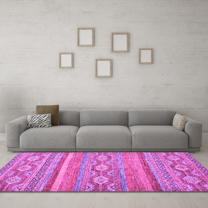 Machine Washable Abstract Purple Modern Area Rugs in a Living Room, wshabs2503pur