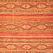 Square Machine Washable Abstract Orange Modern Area Rugs, wshabs2503org