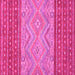 Square Southwestern Pink Country Rug, abs2504pnk