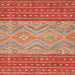 Square Abstract Brown Sand Brown Southwestern Rug, abs2504