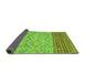 Sideview of Southwestern Green Country Rug, abs2504grn