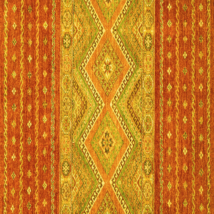 Square Machine Washable Southwestern Yellow Country Rug, wshabs2504yw