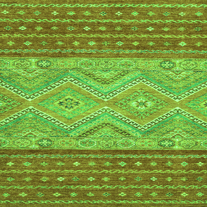 Square Machine Washable Southwestern Green Country Area Rugs, wshabs2504grn