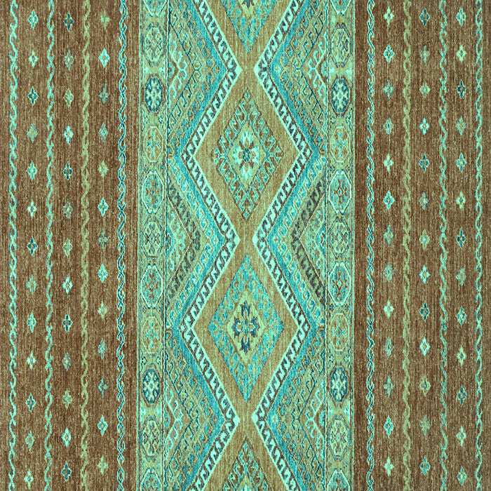 Square Southwestern Turquoise Country Rug, abs2504turq