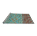 Sideview of Machine Washable Southwestern Light Blue Country Rug, wshabs2504lblu