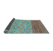 Sideview of Southwestern Light Blue Country Rug, abs2504lblu