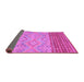 Sideview of Southwestern Purple Country Rug, abs2504pur