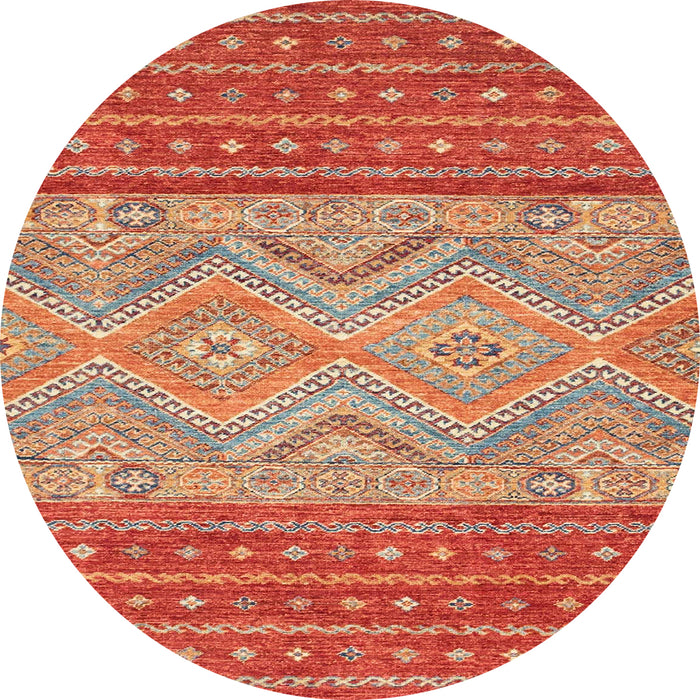 Round Machine Washable Abstract Brown Sand Brown Rug, wshabs2504