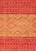 Machine Washable Southwestern Orange Country Area Rugs, wshabs2504org