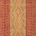 Square Machine Washable Southwestern Brown Country Rug, wshabs2504brn