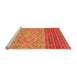 Sideview of Machine Washable Southwestern Orange Country Area Rugs, wshabs2504org