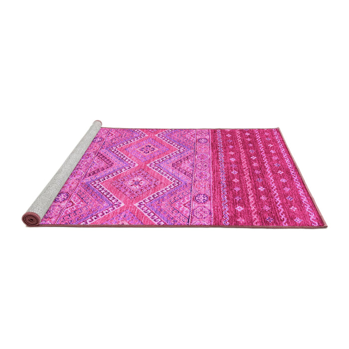 Sideview of Machine Washable Southwestern Pink Country Rug, wshabs2504pnk
