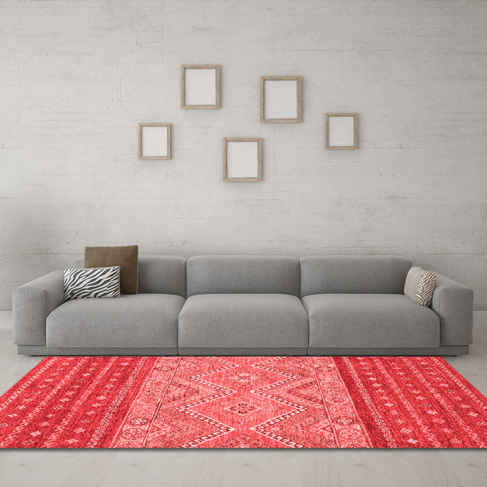 Country Red Washable Rugs