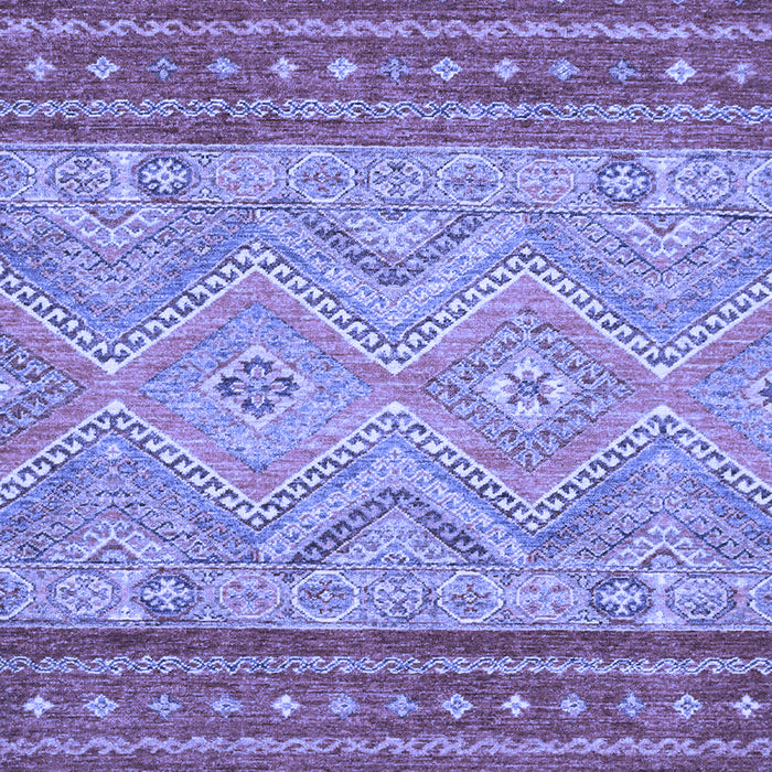 Machine Washable Southwestern Blue Country Rug, wshabs2504blu