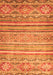 Machine Washable Abstract Orange Modern Area Rugs, wshabs2505org