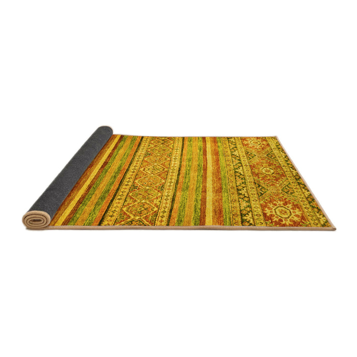 Sideview of Abstract Yellow Modern Rug, abs2505yw