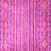 Square Abstract Pink Modern Rug, abs2505pnk