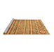 Sideview of Machine Washable Abstract Brown Modern Rug, wshabs2505brn