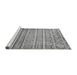 Sideview of Machine Washable Abstract Gray Modern Rug, wshabs2505gry