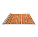 Sideview of Machine Washable Abstract Orange Modern Area Rugs, wshabs2505org