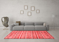 Machine Washable Abstract Red Modern Rug, wshabs2505red