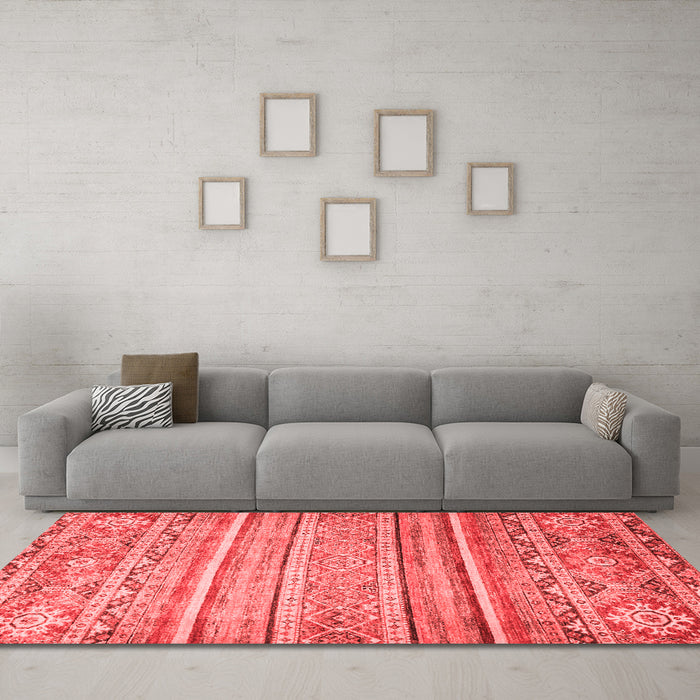 Modern Red Washable Rugs