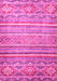 Machine Washable Abstract Pink Modern Rug, wshabs2505pnk