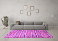 Machine Washable Abstract Purple Modern Rug, wshabs2505pur