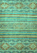 Abstract Turquoise Modern Rug, abs2505turq