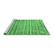 Sideview of Machine Washable Abstract Emerald Green Modern Area Rugs, wshabs2505emgrn