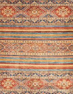 Abstract Chestnut Red Modern Rug, abs2505