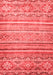 Abstract Red Modern Area Rugs