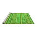 Sideview of Machine Washable Abstract Green Modern Area Rugs, wshabs2505grn