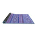 Sideview of Abstract Blue Modern Rug, abs2506blu