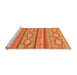 Sideview of Machine Washable Abstract Orange Modern Area Rugs, wshabs2506org