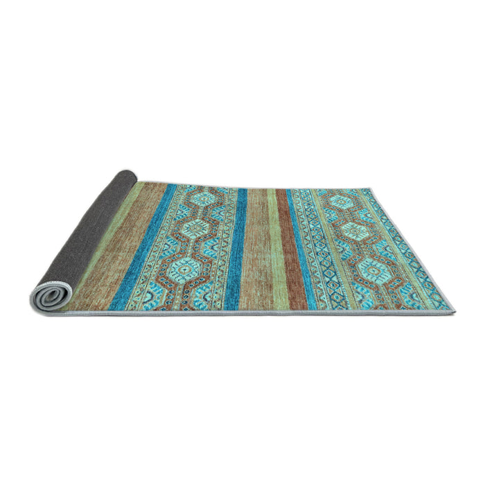 Sideview of Abstract Light Blue Modern Rug, abs2506lblu