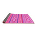 Sideview of Abstract Pink Modern Rug, abs2506pnk