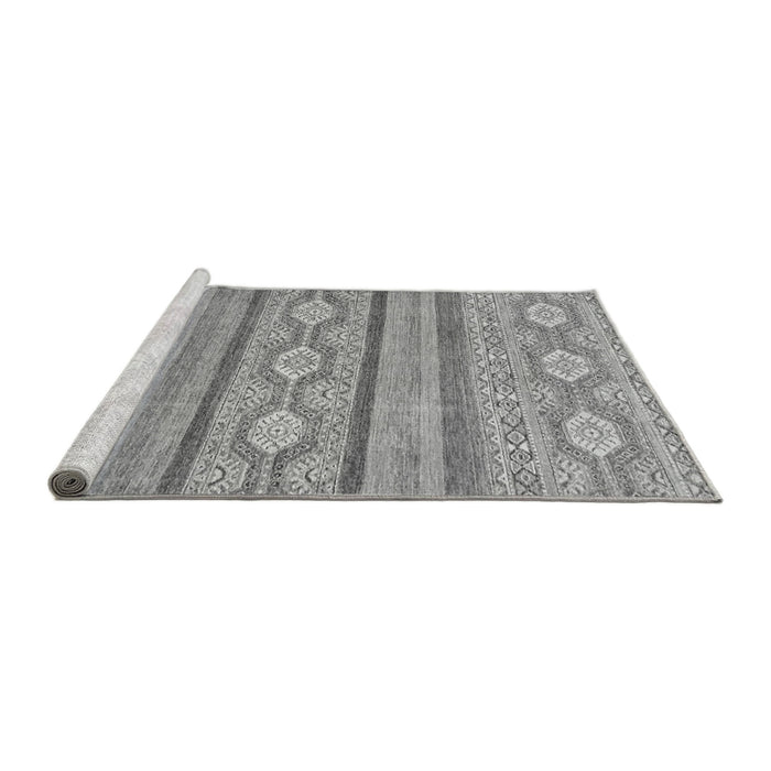 Sideview of Machine Washable Abstract Gray Modern Rug, wshabs2506gry