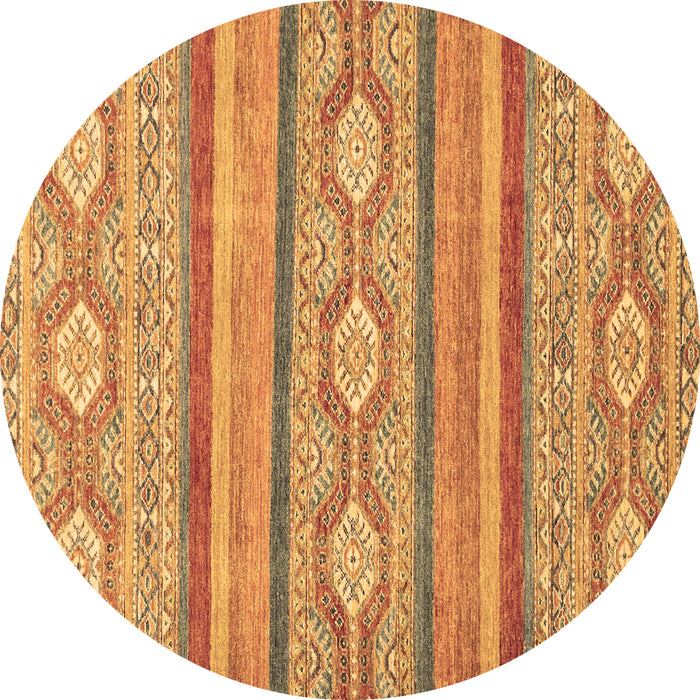 Round Machine Washable Abstract Brown Modern Rug, wshabs2506brn