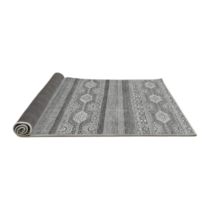 Sideview of Abstract Gray Modern Rug, abs2506gry