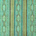 Square Abstract Turquoise Modern Rug, abs2506turq