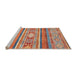 Sideview of Machine Washable Abstract Red Rug, wshabs2507