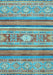 Abstract Light Blue Modern Rug, abs2507lblu